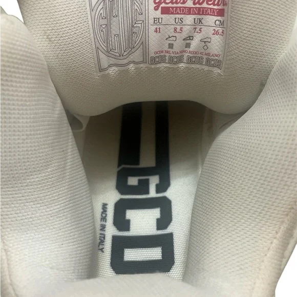 GCDS Skate Sneaker White Size 8.5 - Picture 5 of 5